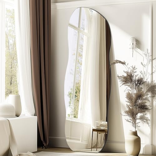 QDSSDECO 63" x 24" Full Length Mirror Irregular Wavy Mirror - Image 7