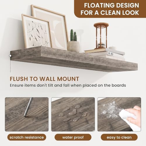 Floating Shelves for Wall, Wall Mounted Wood Shelves - Image 4