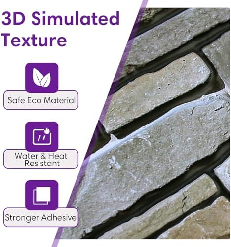 3D Faux Stone Wall Panels Peel and Stick, Designed - Image 4