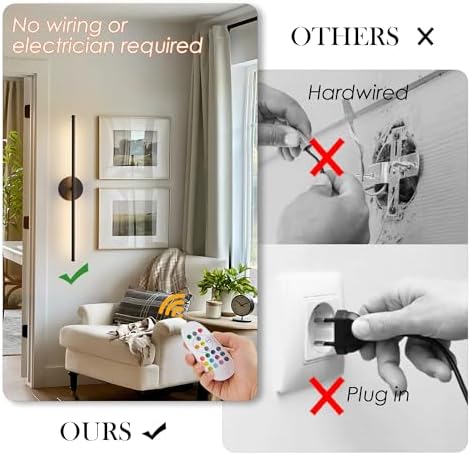 KARTOOSH Battery Operated Wall Sconces Set of Two Wireless Wall Lights - Image 2