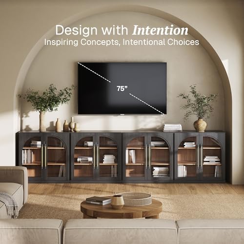BELLEZE Jagger Set of 4 32.5" TV Stand & Entertainment Centers - Image 3