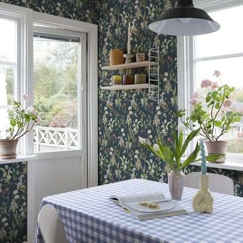 Simon&Siff Vintage Floral Peel and Stick Wallpaper 120" x 17.3" - Image 4