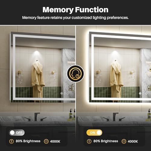 Briivue 68x36 Inch LED Bathroom Mirror - Image 5