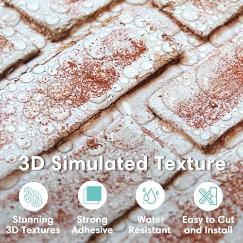 Commomy 3D Peel and Stick Faux Brick Wall Panels - Image 2