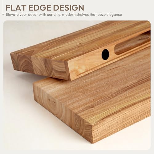 Marsmiles 40in Solid Wood Floating Shelves - Image 4