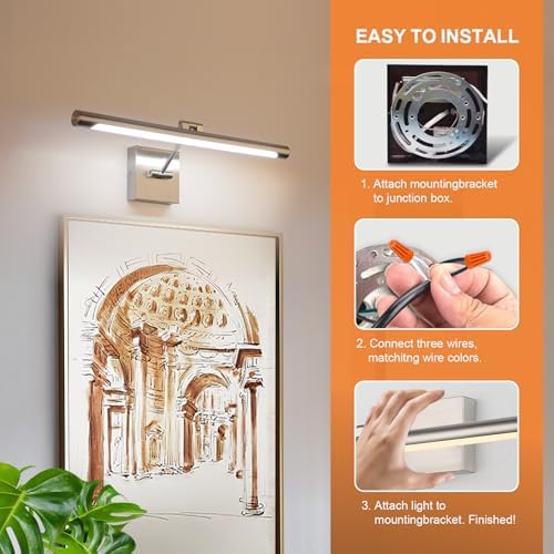 Joosenhouse LED Picture Lights Hardwired Dimmable 16.53" Inch Artwork Display - Image 2