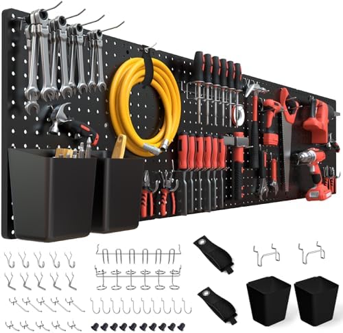 FZK Modular Plastic Peg Board Wall Organizer Kit by FZK