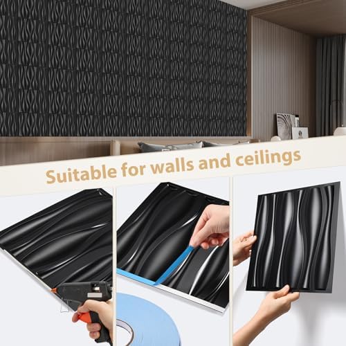 Heikki 30 Pack 3D Wall Panel for Interior Wall Décor, PVC Flower Textured Wall - Image 3