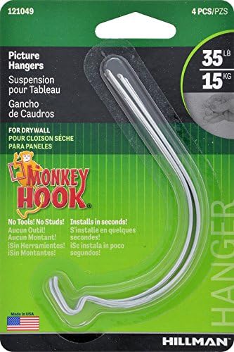Hillman 121049 Monkey Hooks 4 Pack - Image 2