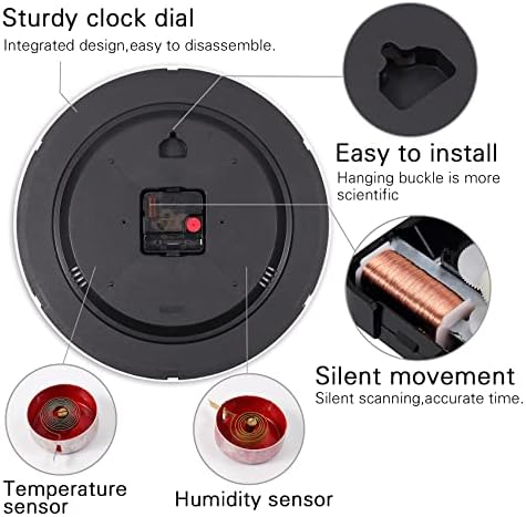 12 Inch White Wall Clock Silent Wall Clocks - Image 4