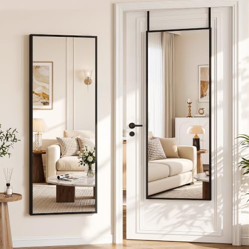 Suidia Full Length Mirror Over the Door&Wall Mounted, HD Shatterproof, Hanging by SuidiaMirror