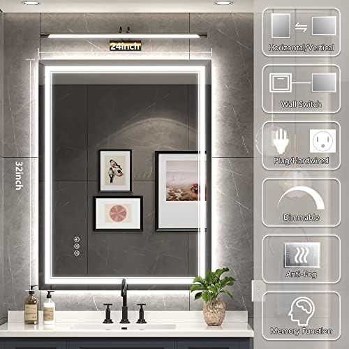 Ratsamee 24"x32" LED Bathroom Mirror - Image 3