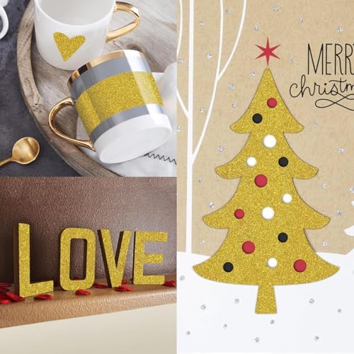 Stickyart Gold Glitter Cardstock Paper - Image 2
