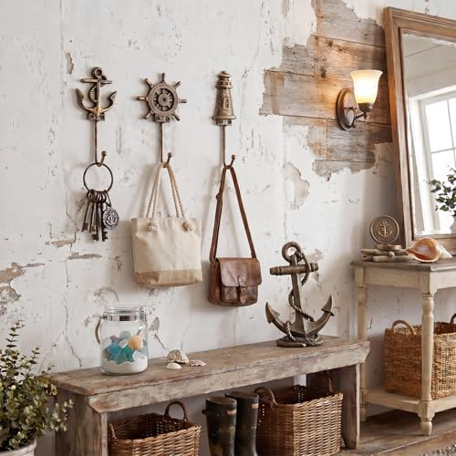 Hicarer 3 Pcs Nautical Cast Iron Wall Hooks - Image 5