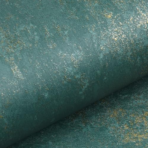 Livelynine 15.8x197 Dark Green Peel and Stick Wallpaper Textured Limewash by Livelynine