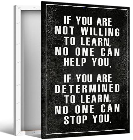 If You Are Not Willing To Learn Motivational Canvas Wall Art, Positive by Handmade