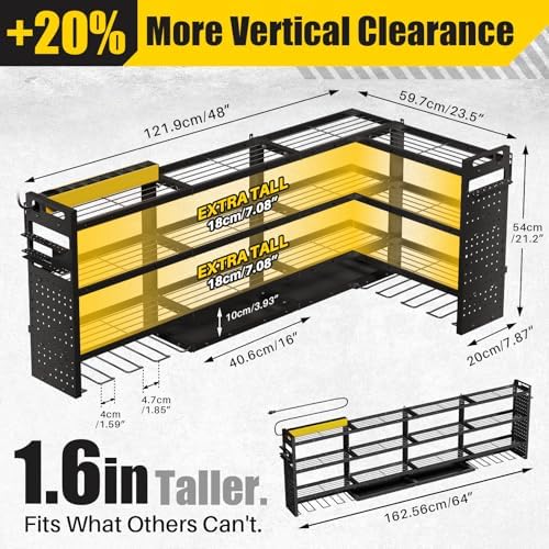 XLarge 64''W Power Tool Organizer Wall Mount, Charging Station - Image 4