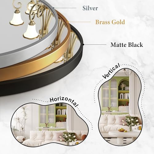 Bathroom Mirror for Over Sink-Black Home Decor Wall Mirror 20"x 36" Single - Image 5