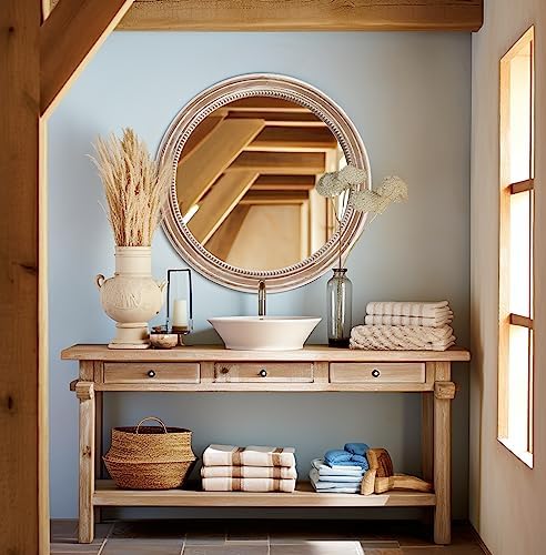 Round Wood Mirror - Image 7