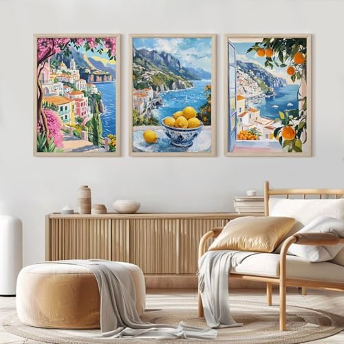 Italy Amalfi Coast Wall Art Posters Italian Travel City Canvas Wall Decor Italy - Image 7