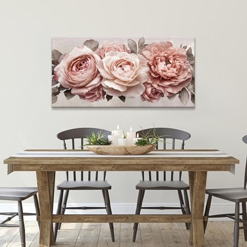 TAIJXAGSG Wall Art For Living Room Prints Flower Painting White Wall Art Modern - Image 6