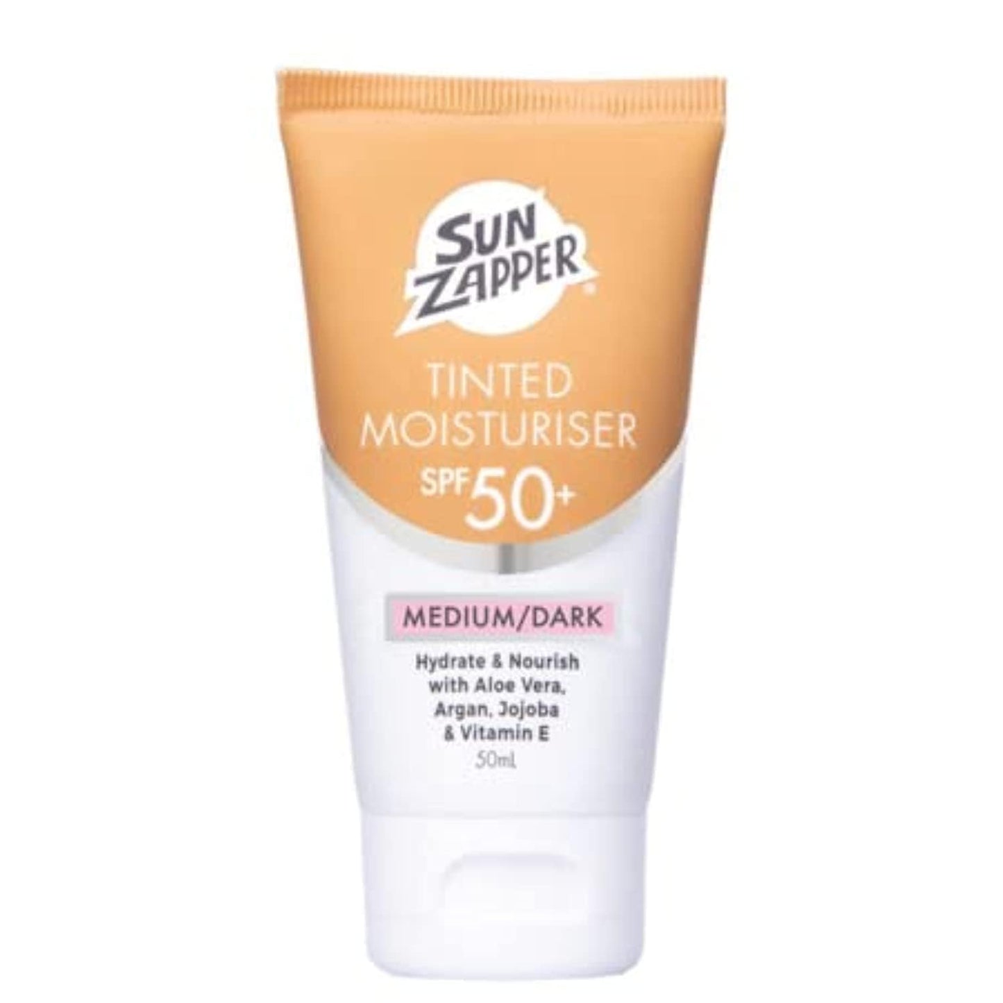 Sun Zapper BB Cream Tinted Moisturiser SPF 50+ Aloe Vera, Kakadu Plum, Jojoba, Vitamin E 50mL 1.69oz (Medium/Dark) Moisturizer Made in Australia