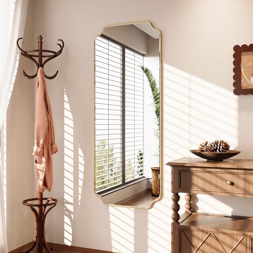 Kelly Miller 24"x60" Gold Foil Scalloped Decorative Full Length Mirror - Image 4