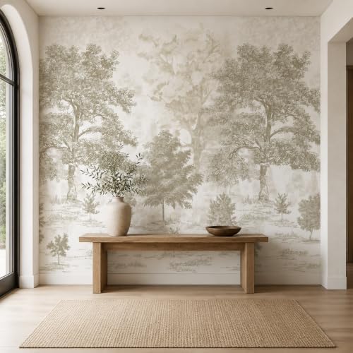 Zeeko Vintage Forest Wall Murals Peel and Stick 148" W x 98" H - Image 4