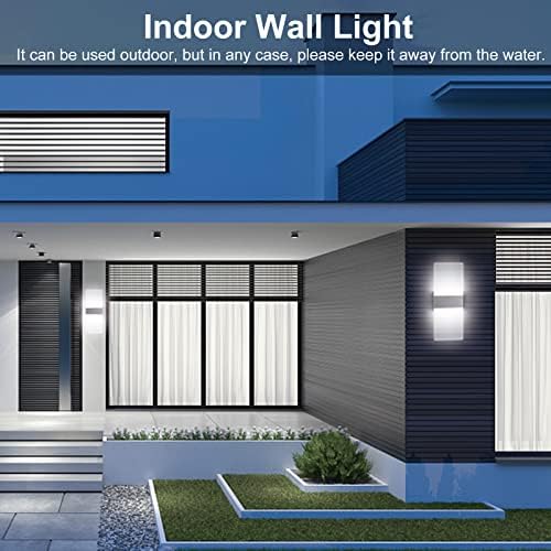 ChangM Modern Wall Sconce 12W, LED Wall Sconce Set of 4 Cool White - Image 4