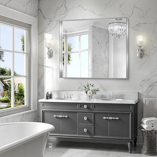 CIRCUMI Silver Bathroom Mirror - Image 4