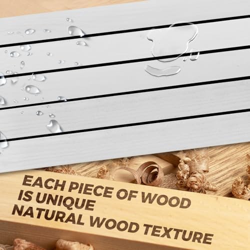 24x5.8x0.8in Floating Wall Shelves Rustic Solid Wood 2-Pack - Image 7