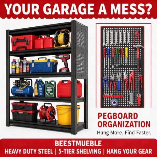 Heavy Duty 5 Tier Garage Shelving - Image 4