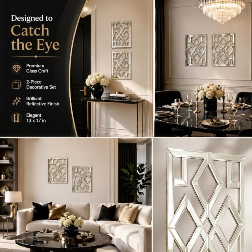 Square Decorative Wall Mirror 13 x 17 Inch, Modern Wall Mounted Accent Mirror - Image 7