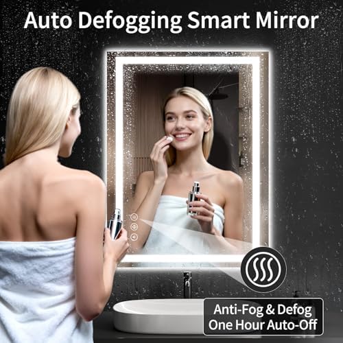 30"x38" Lighted LED Bathroom Mirror - Image 3