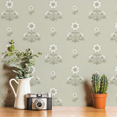 Vintage Floral Wallpaper Floral Peel and Stick Wallpaper by Fiula