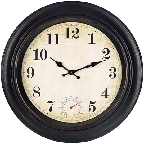 Wall Clock Battery Operated Silent Vintage Wall Clocks by Unknown