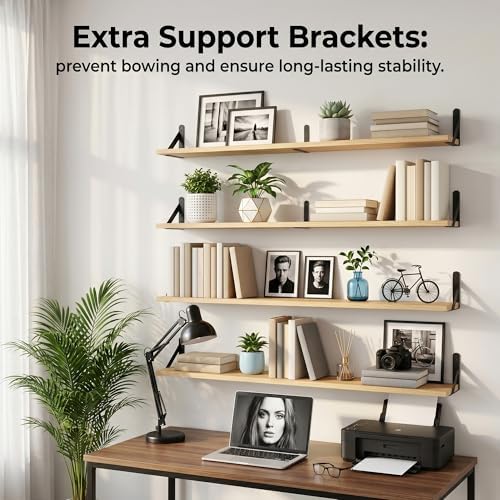 Long Wall Shelf, Large Floating Shelves - Image 4