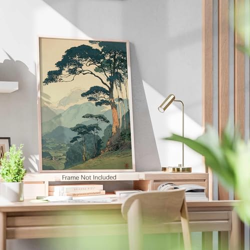 Japanese Forest Canvas Wall Art Asian Tranquil Mountain Landscape Posters - Image 4