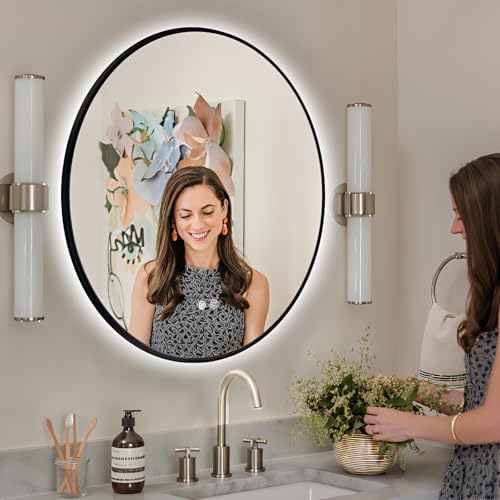 Niccy 40" Round LED Bathroom Backlit Mirror - Image 4