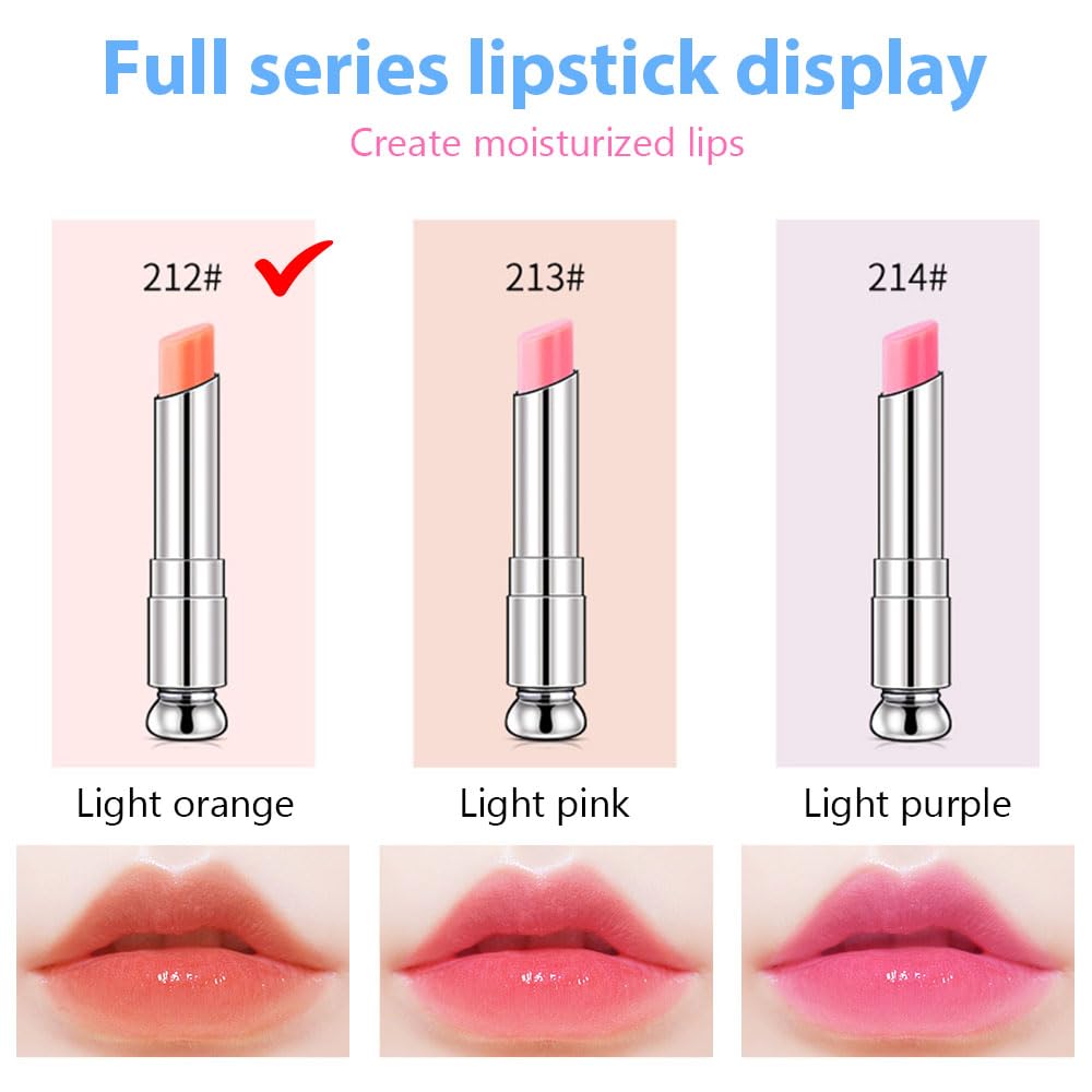 BINGBRUSH Korean Magic Lipstick Color Change Changing Lip Tint Tinted Stain Gloss Balm Long Lasting Waterproof Moisturizer (212#)