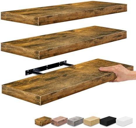 Sorbus Floating Shelves for Wall, Wood Wall Storage by Sorbus