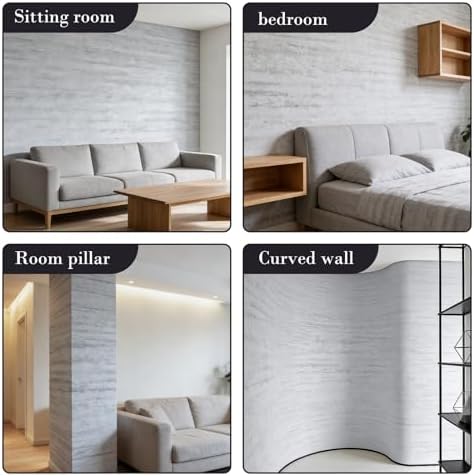 Peel and Stick Faux Travertine PVC Wall Panel Roll, 15.7"x118" - Image 5