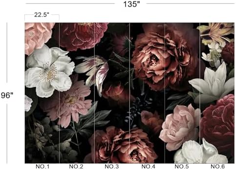 Moody Dark Floral Peony Butterfly Wallpaper - Image 5