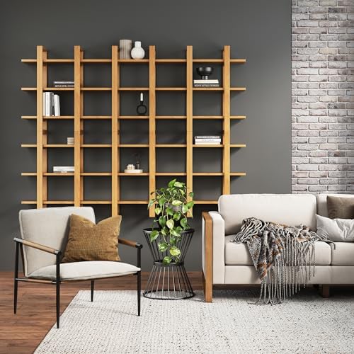 Nathan James Floating Wall Book Shelves, 3-Tier Display Shelf, Decorative - Image 3