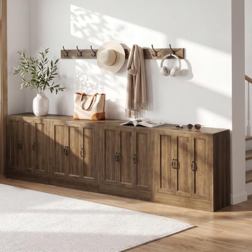 156" Modular Buffet Sideboard Cabinet Set of 4, Extra Long Storage Cabinet - Image 5