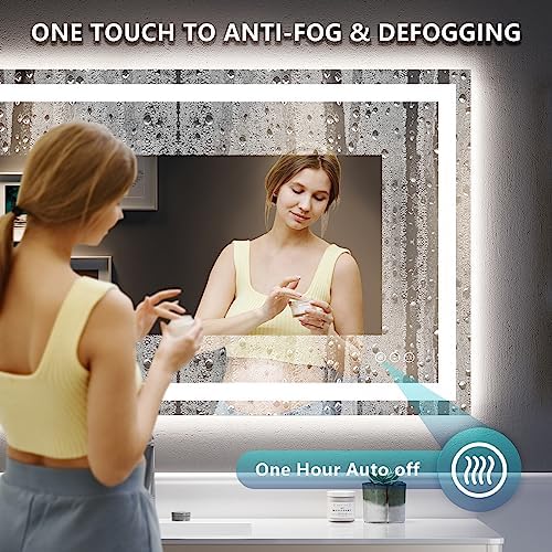 40x32 LED Bathroom Mirror with Lights, Lighted Vanity Mirror - Image 5