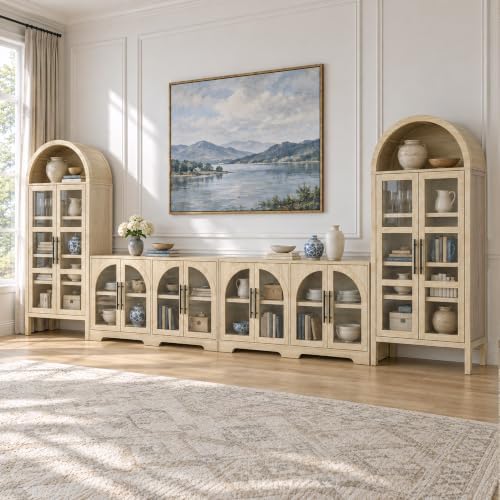 4-Piece Arched Storage Cabinet Set - Image 3