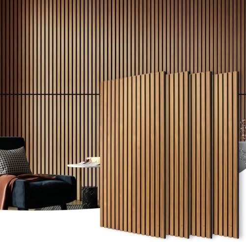Art3d 4-Pack Fluted Acoustic Wood Slat Wall Panel, 47.2 x 23.6 Inch - Image 5
