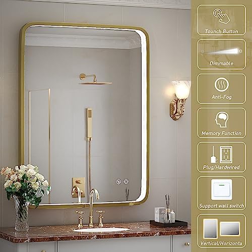 LED Bathroom Mirror with Light, 24x32 Inch - Image 3