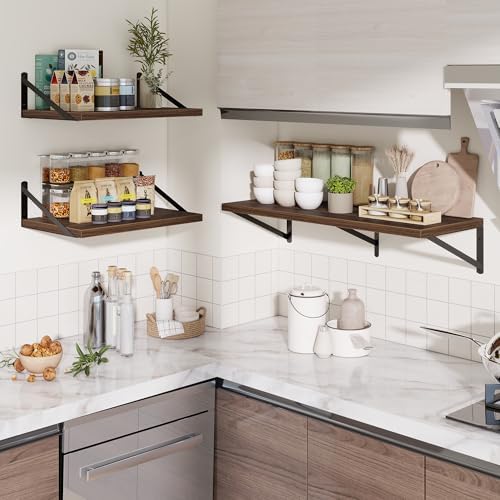 Deep Wall Shelves 48"W x 12"D Engineered Wood Floating Shelves - Image 2